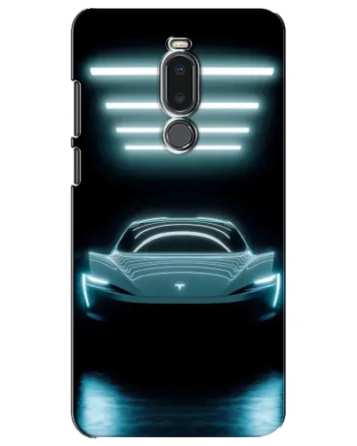 Чехол для Meizu Note 8 с картинкой «Tesla в неоне»