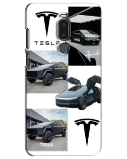 Чехол для Meizu Note 8 с картинкой «Коллаж Cybertruck Tesla»
