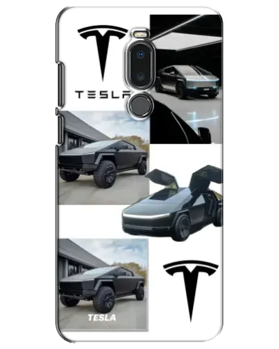 Чехол для Meizu Note 8 с картинкой «Коллаж Cybertruck Tesla»