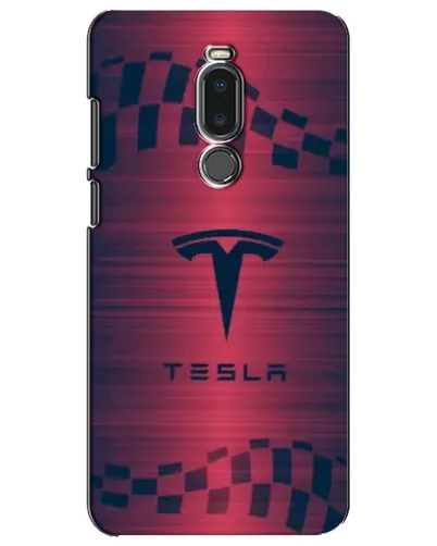 Чехол для Meizu Note 8 с картинкой «Тесла красный карбон»