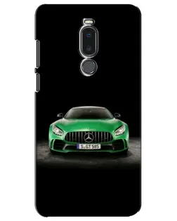 Чехол для Meizu Note 8 с картинкой «Mercedes — неоновый лого»