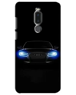 Чехол для Meizu Note 8 с картинкой «Audi в неоне»