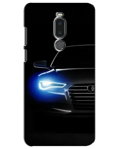 Чехол для Meizu Note 8 с картинкой «Неоновый взгляд Audi»