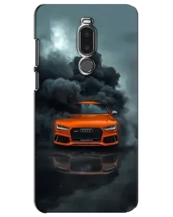 Чехол для Meizu Note 8 с картинкой «Audi в облаках дыма»