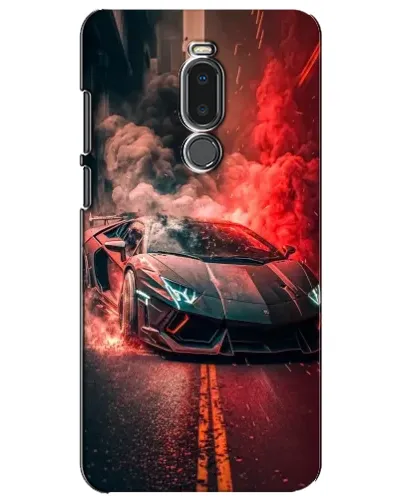 Чехол для Meizu Note 8 с картинкой «Lamborghini красный дым»