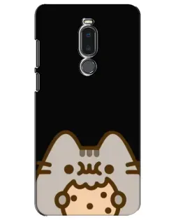 Чехол для Meizu Note 8 с картинкой «Пушин на черном»