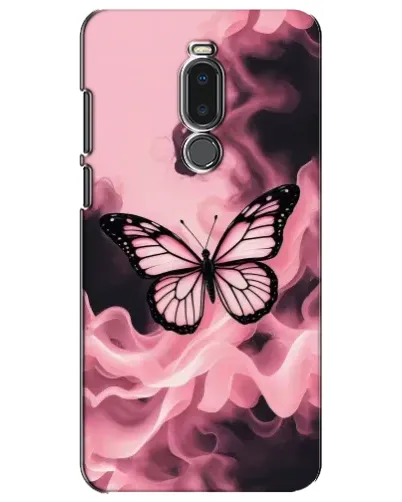 Чехол для Meizu Note 8 с картинкой «Бабочка в дыму»