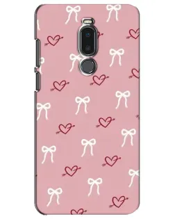 Чехол для Meizu Note 8 с картинкой «Сердца и банты»