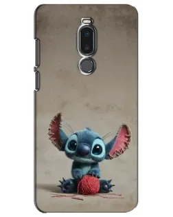 Чехол для Meizu Note 8 с картинкой «Стич на коричневом фоне»