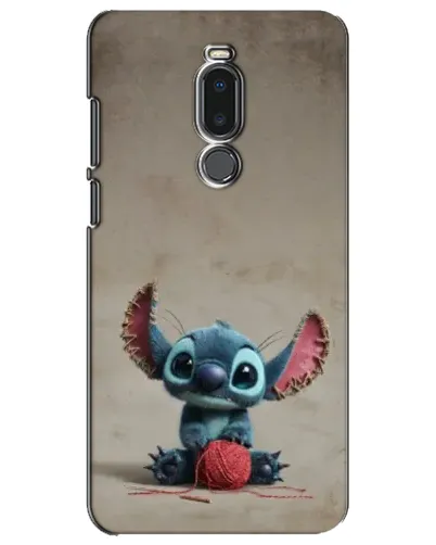 Чехол для Meizu Note 8 с картинкой «Стич на коричневом фоне»