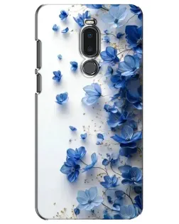 Чехол для Meizu Note 8 с картинкой «Голубой цветочный каскад»