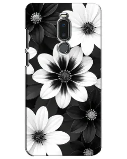 Чехол для Meizu Note 8 с картинкой «Монохромные астры»