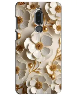 Чехол для Meizu Note 8 с картинкой «Белие бумажние  цвети»