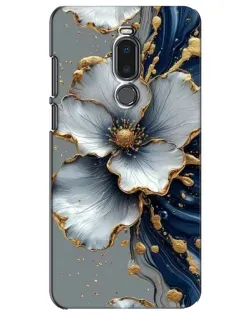 Чохол для Meizu Note 8 з картинкою «Біла квітка та золотий флюїд» Чохол для Meizu Note 8 з картинкою «Біла квітка та золотий флюїд»