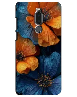 Чохол для Meizu Note 8 з картинкою «Яскрава синьо-помаранчева флора» Чохол для Meizu Note 8 з картинкою «Яскрава синьо-помаранчева флора»