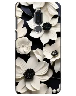 Чехол для Meizu Note 8 с картинкой «Объемные белые цветы»