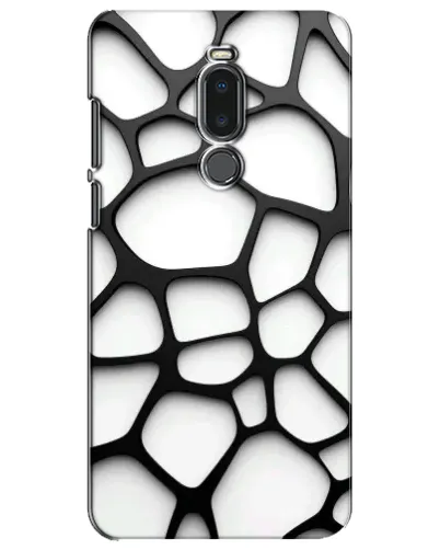 Чохол для Meizu Note 8 з картинкою «Біла об'ємна сітка»