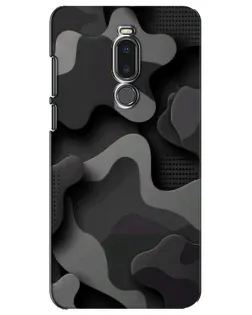 Чохол для Meizu Note 8 з картинкою «Темний абстрактний камуфляж»