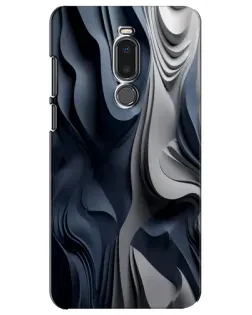 Чохол для Meizu Note 8 з картинкою «Об'ємні сині складки»