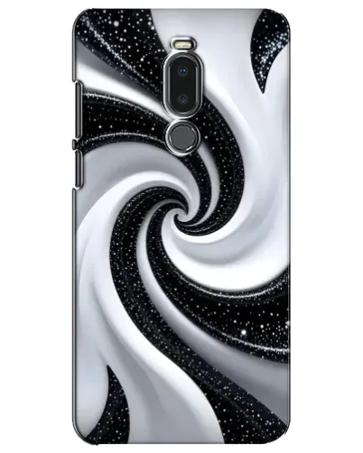 Чохол для Meizu Note 8 з картинкою «Чорно-біла спіраль»