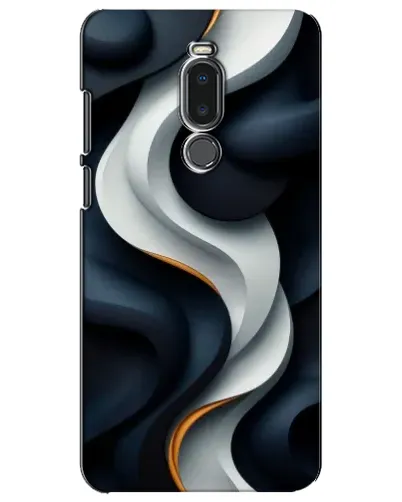 Чохол для Meizu Note 8 з картинкою «Об'ємні чорно-білі стрічки»