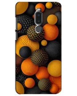 Чохол для Meizu Note 8 з картинкою «Об'ємні помаранчеві сфери»