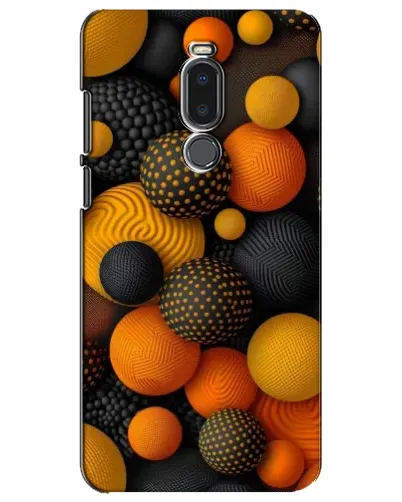 Чохол для Meizu Note 8 з картинкою «Об'ємні помаранчеві сфери»