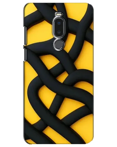 Чохол для Meizu Note 8 з картинкою «Чорне жовте переплетення»