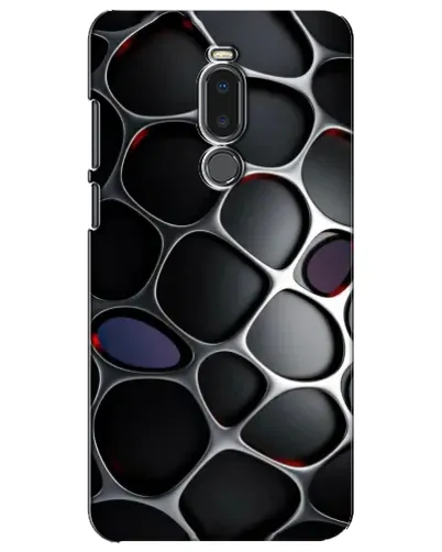 Чохол для Meizu Note 8 з картинкою «Об'ємна темна решітка»