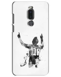 Чехол для Meizu Note 8 с картинкой «Черно-белый силуэт Месси» Чехол для Meizu Note 8 с картинкой «Черно-белый силуэт Месси»