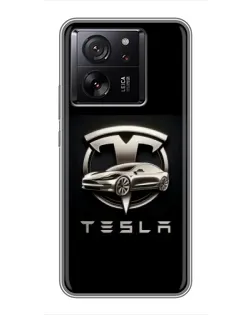 Чохол для Meizu 22 з картинкою «Tesla — срібне авто»