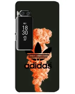 Чехол для Meizu Pro 7 Plus с картинкой «Оранжевый дым Adidas»