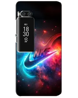 Чехол для Meizu Pro 7 Plus с картинкой «Огненный логотип Nike»