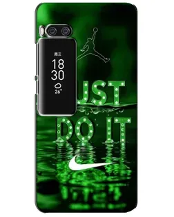 Чехол для Meizu Pro 7 Plus с картинкой «Зеленый неоновый Nike»