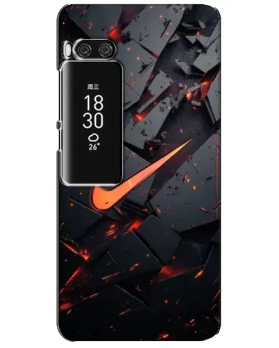Чехол для Meizu Pro 7 Plus с картинкой «Nike — эффект разломов»