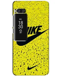 Чехол для Meizu Pro 7 Plus с картинкой «Желтый текстурный Nike»