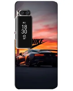 Чехол для Meizu Pro 7 Plus с картинкой «Nike и суперкар»