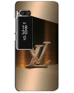 Чехол для Meizu Pro 7 Plus с картинкой «LV — золотое сияние»