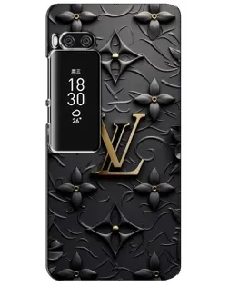 Чехол для Meizu Pro 7 Plus с картинкой «Кожаная текстура LV»
