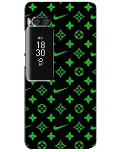 Чехол для Meizu Pro 7 Plus с картинкой «Неоновый принт LV»