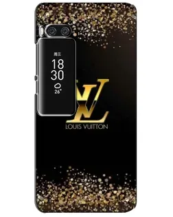 Чехол для Meizu Pro 7 Plus с картинкой «LV — золотые искры»
