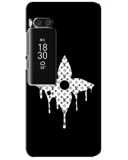 Чехол для Meizu Pro 7 Plus с картинкой «Цветочная монограмма»