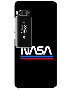 Чехол для Meizu Pro 7 Plus с картинкой «NASA — классика Red Blue»