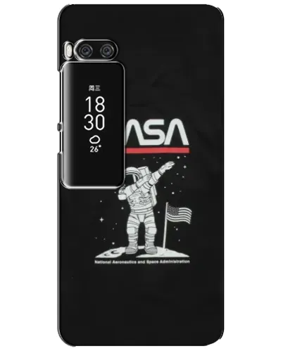 Чехол для Meizu Pro 7 Plus с картинкой «NASA — шагаем по Луне»