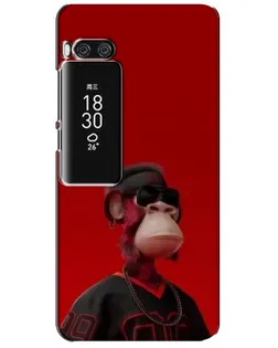 Чехол для Meizu Pro 7 Plus с картинкой «Bored Ape в красном»