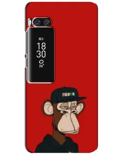 Чехол для Meizu Pro 7 Plus с картинкой «Bored Ape — красный фон»