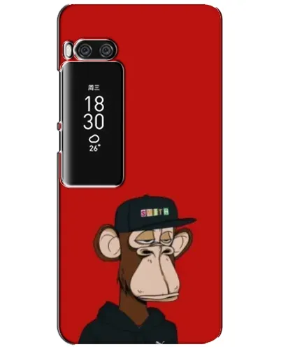 Чехол для Meizu Pro 7 Plus с картинкой «Bored Ape — красный фон» Чехол для Meizu Pro 7 Plus с картинкой «Bored Ape — красный фон»