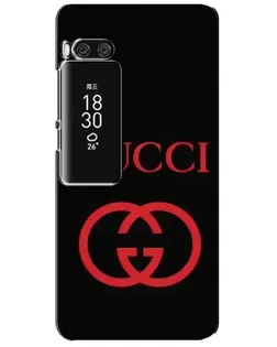 Чехол для Meizu Pro 7 Plus с картинкой «Gucci — красный логотип»