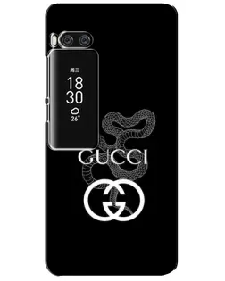 Чехол для Meizu Pro 7 Plus с картинкой «Gucci — серебряная змея»