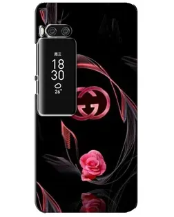 Чехол для Meizu Pro 7 Plus с картинкой «Gucci — неоновая роза»